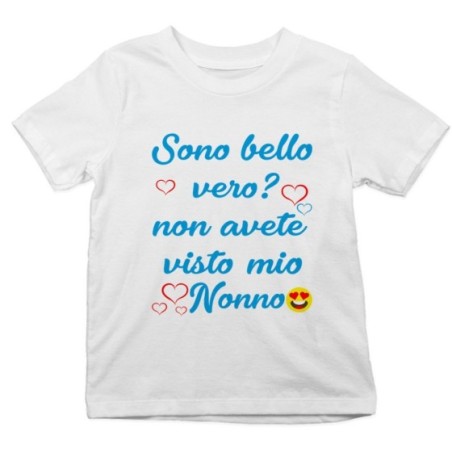 T-shirt bambino personalizzabile con nome sono bello...