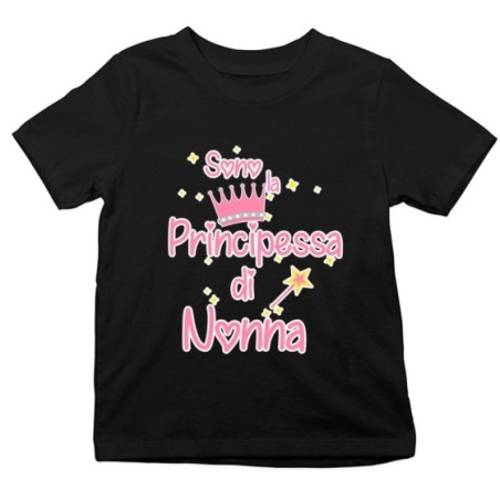 T-shirt bambino sono il principe del nonno dei nonni Per i nonni