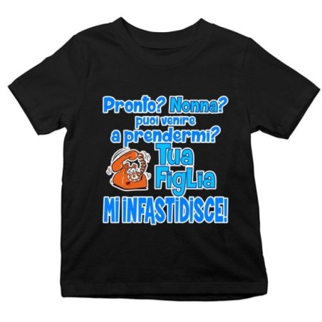 T-shirt bambino pronto nonno nonna? puoi venire a prendermi? tua figlia mi infastidisce Per i nonni