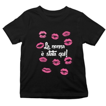 T-shirt bambino personalizzabile con nome nonna è stata qui Per i nonni