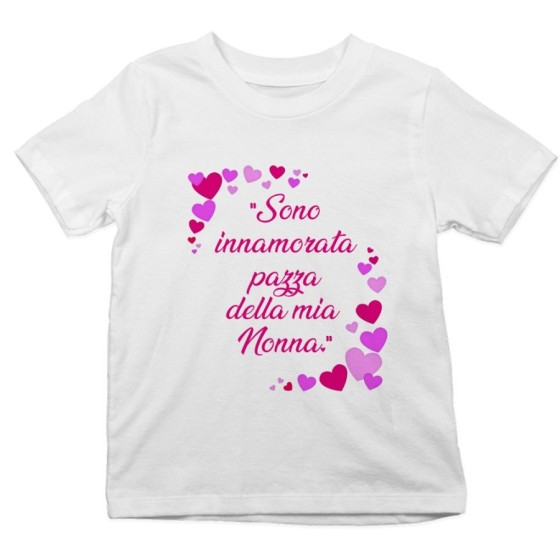T-shirt bambino sono innamorato pazzo del mio nonno dei miei nonni Per i nonni