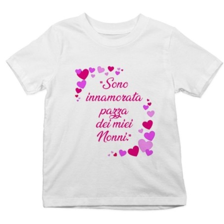 T-shirt bambino sono innamorato pazzo del mio nonno dei miei nonni Per i nonni