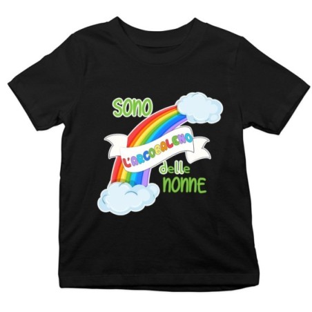 T-shirt bambino personalizzabile con nome sono l'arcobaleno del nonno dei nonni Per i nonni