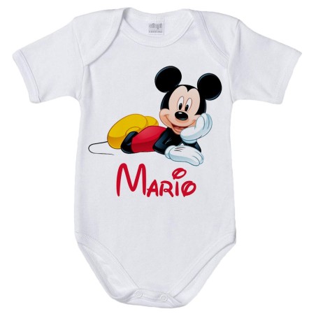Body neonato personalizzato con nome mouse