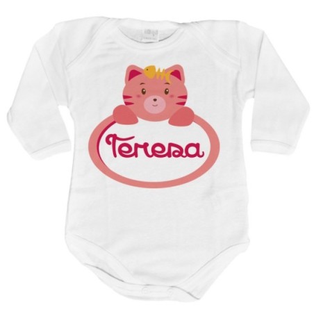Body neonata personalizzato con nome gattino
