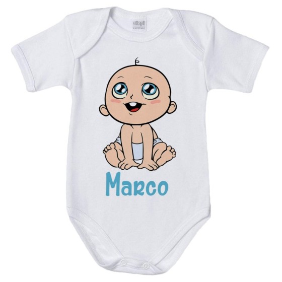 Body neonato personalizzato con nome bimbo con dentino Divertenti
