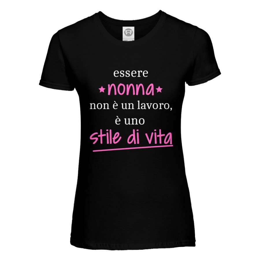 T-shirt donna nonna non è un lavoro è uno stile di vita Per i nonni