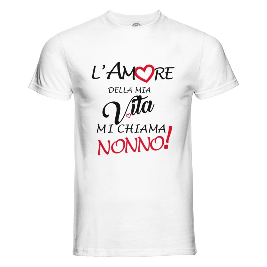 T-shirt uomo l'amore della mia vita mi chiama nonno Per i nonni