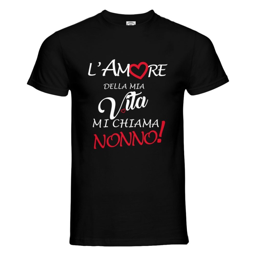 T-shirt uomo l'amore della mia vita mi chiama nonno Per i nonni