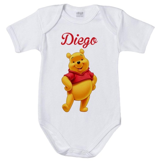 Body neonato personalizzato con nome winnie the pooh Cartoon