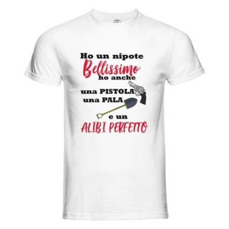 T-shirt uomo ho un nipote dei nipoti bellissimo bellissimi e un alibi perfetto Per i nonni