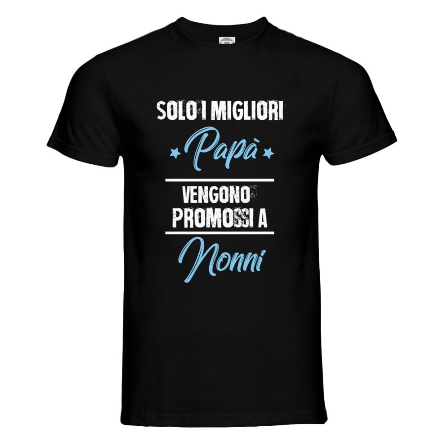 T-shirt uomo solo i migliori papà vengono promossi a nonni Per i nonni