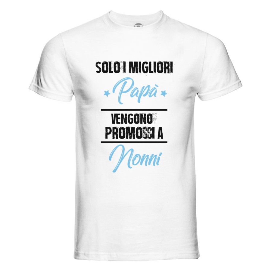 T-shirt uomo solo i migliori papà vengono promossi a nonni Per i nonni
