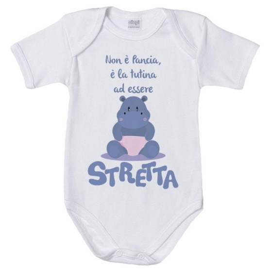 Body neonato non è pancia è la tutina ad essere stretta ippopotamo Divertenti