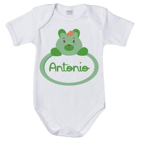 Body neonato personalizzato con nome castoro Divertenti