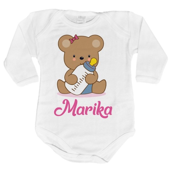 Body neonato personalizzato con nome baby bear Divertenti