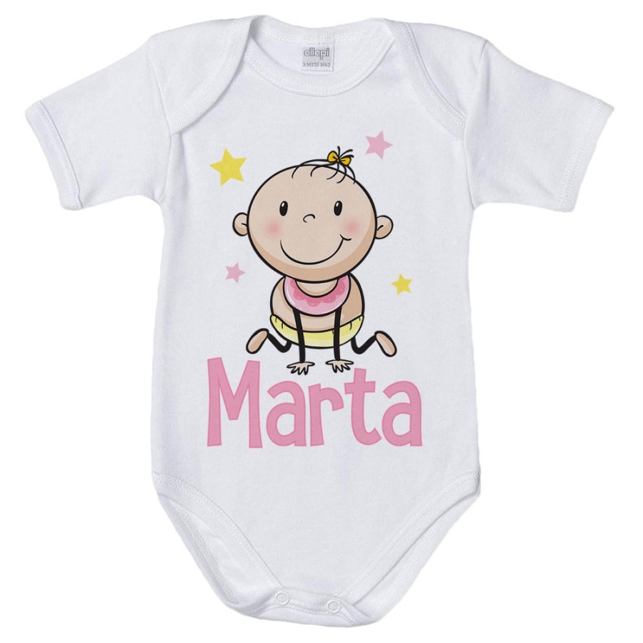 Body neonato personalizzato con nome bimbo bimba stellare Divertenti