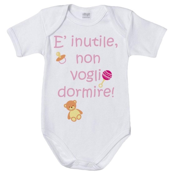 Body neonato non voglio dormire Divertenti