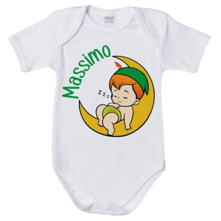 Body neonato personalizzato con nome baby peter