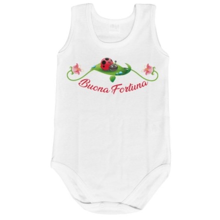 Body neonato buona fortuna coccinella Divertenti