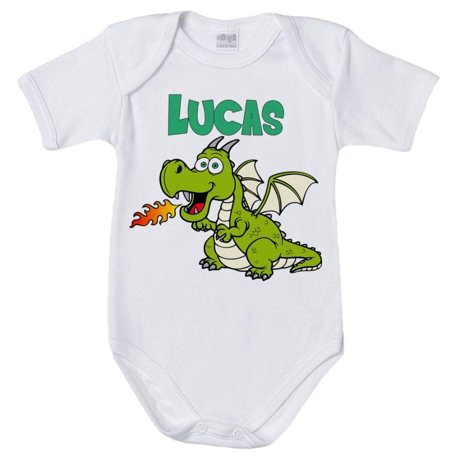 Body neonato personalizzato con nome baby draghetto Divertenti