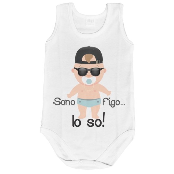 Body neonato sono figo lo so streetwear Divertenti