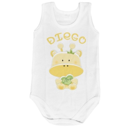 Body neonato personalizzato con nome giraffa