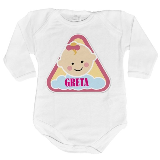 Body neonato personalizzato con nome alert baby Divertenti