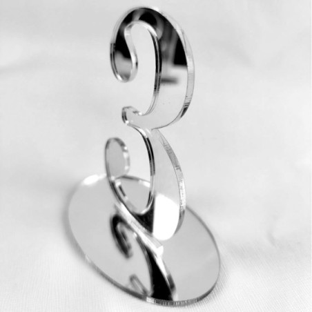 Segnatavolo numerato in plexiglass Sposi