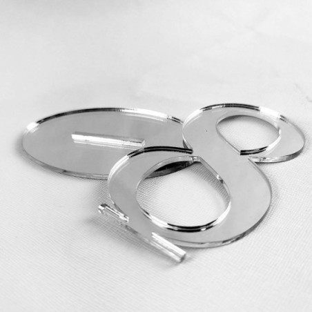 Segnatavolo numerato in plexiglass Sposi