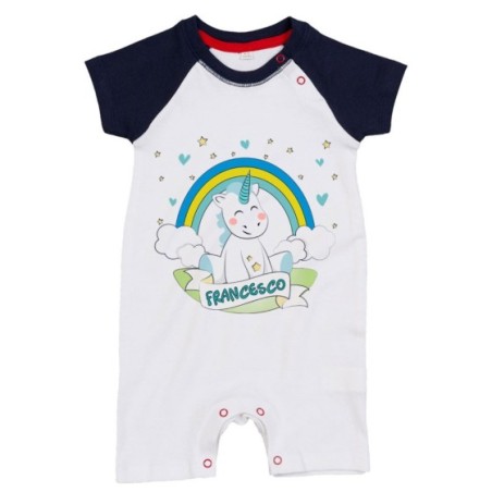 Pagliaccetto neonato personalizzato con nome piccolo unicorno Unicorni