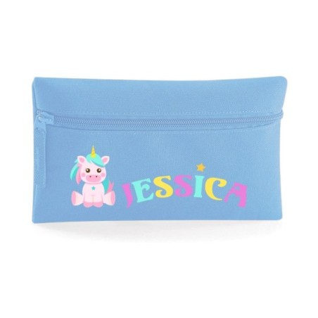 Astuccio personalizzato con nome baby unicorno con arcobaleno Unicorni