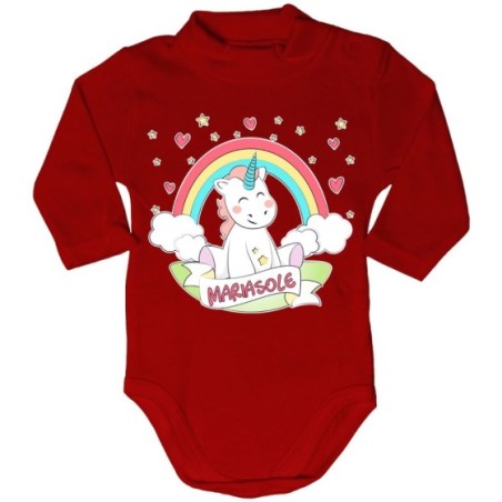 Body lupetto neonato personalizzato con nome piccolo unicorno Unicorni