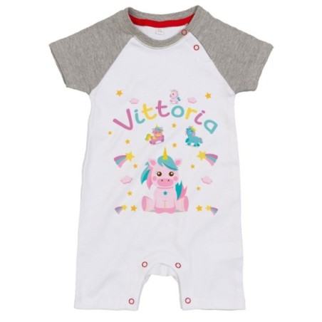 Pagliaccetto neonato personalizzato con nome baby...