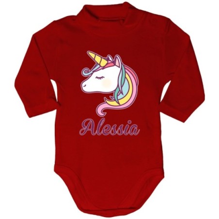 Body lupetto neonato personalizzato con nome unicorno magico Unicorni