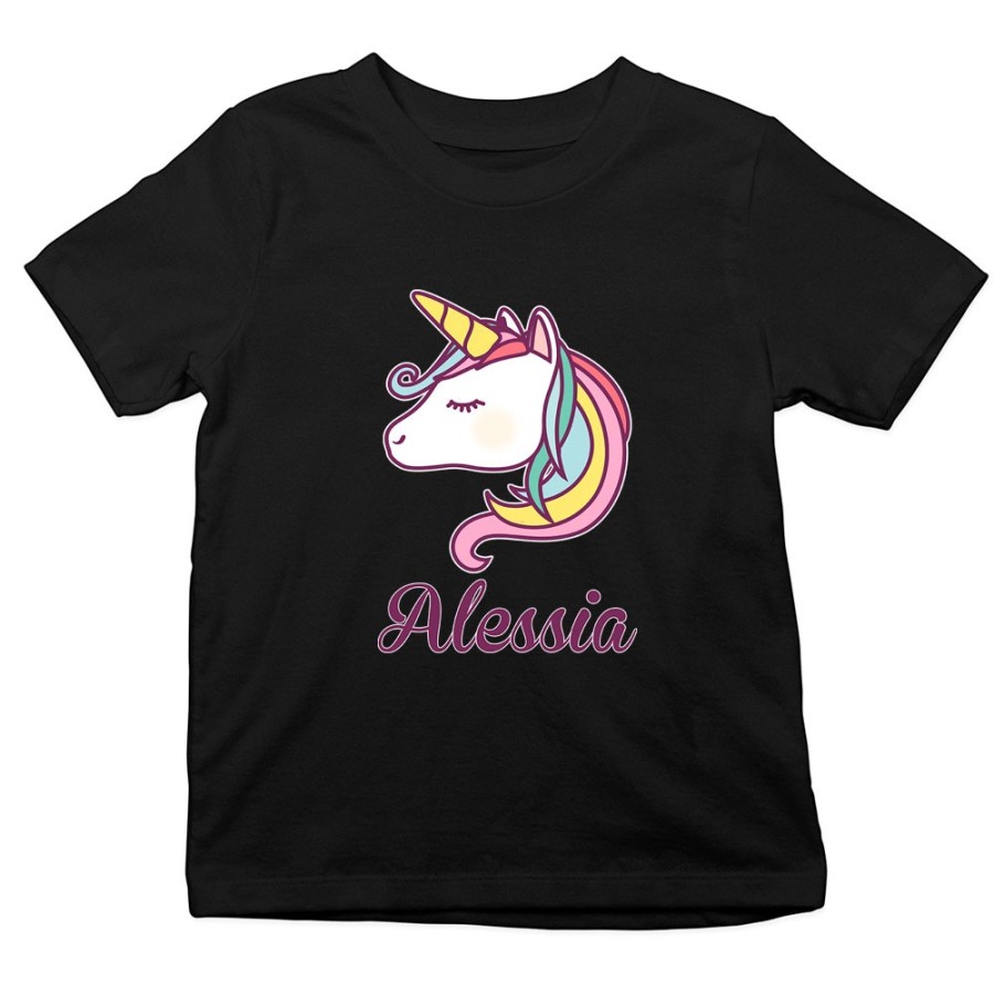 T-shirt bambino personalizzata con nome unicorno magico Unicorni