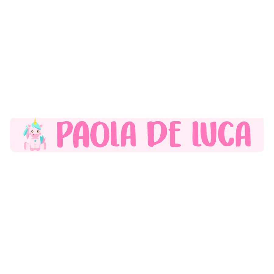 Etichette adesive personalizzate con nome baby unicorno con arcobaleno per matite o penne  Unicorni