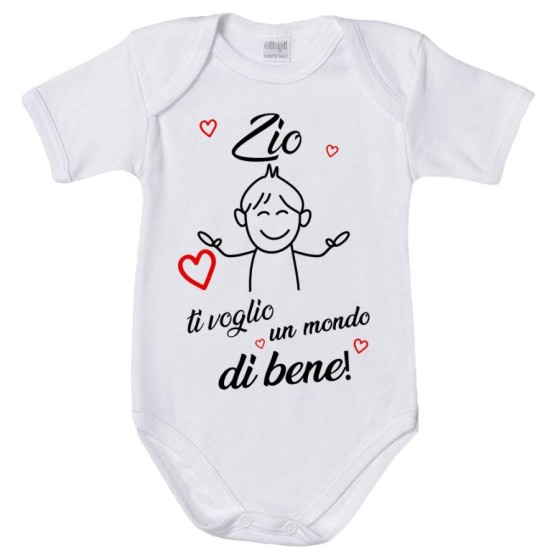 Body neonato zio zii ti voglio vi voglio un mondo di bene Per gli zii