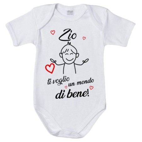 Body neonato zio zii ti voglio vi voglio un mondo di bene