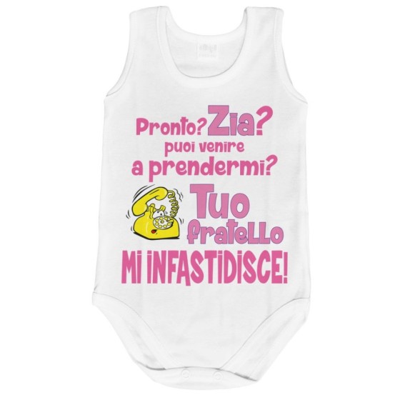 Body neonato pronto zia zio? puoi venire a prendermi? tuo fratello mi infastidisce Per gli zii