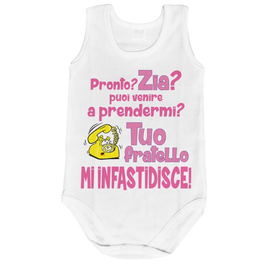 Body neonato pronto zia zio? puoi venire a prendermi? tuo fratello mi infastidisce Per gli zii
