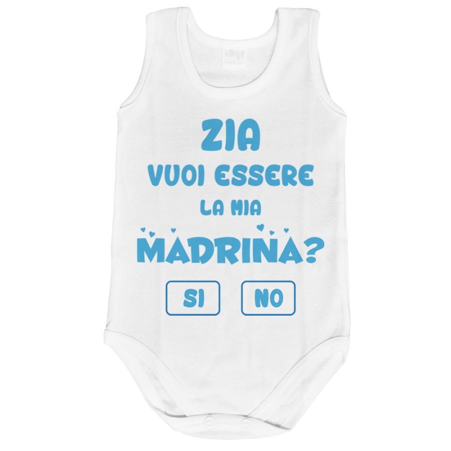 Body neonato personalizzabile  nome zia zio vuoi essere il mio padrino? Per gli zii