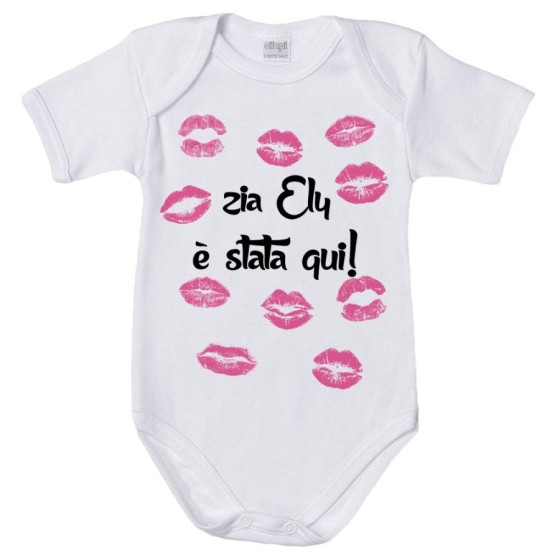 Body neonato personalizzato  nome zia è stata qui Per gli zii