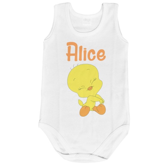 Body neonata personalizzato con nome baby titti coccolosa Cartoon