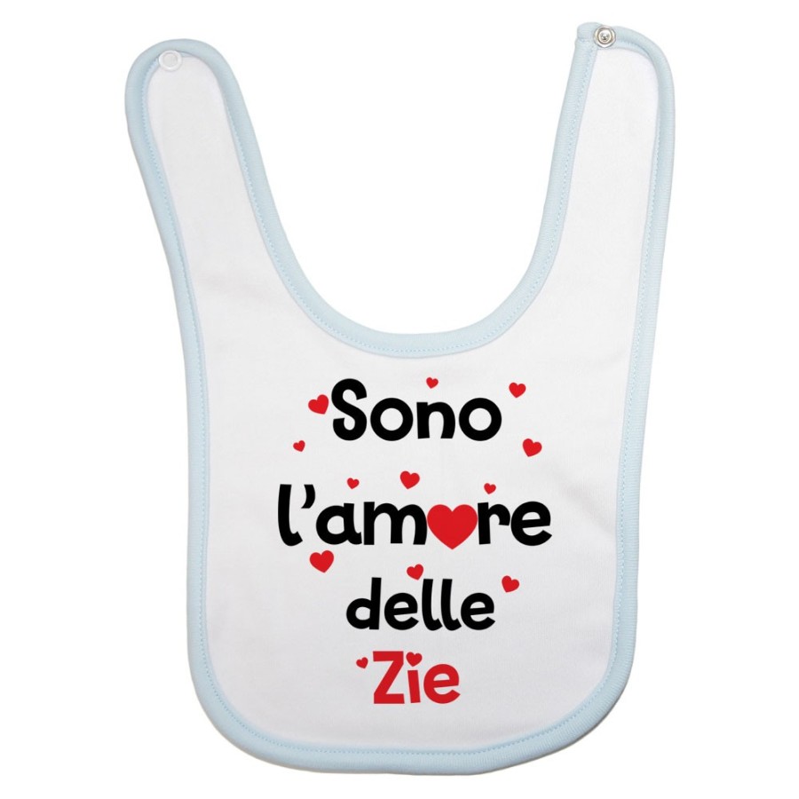Bavaglino neonato sono amore dello zio degli zii  cuoricini Per gli zii