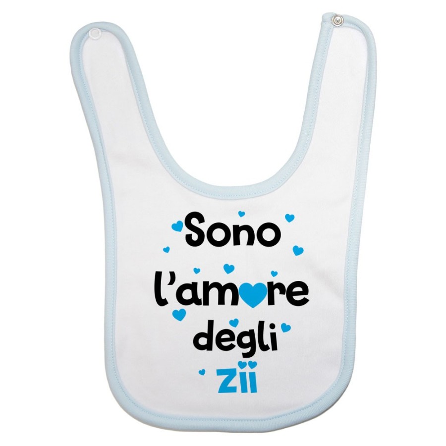Bavaglino neonato sono amore dello zio degli zii  cuoricini Per gli zii