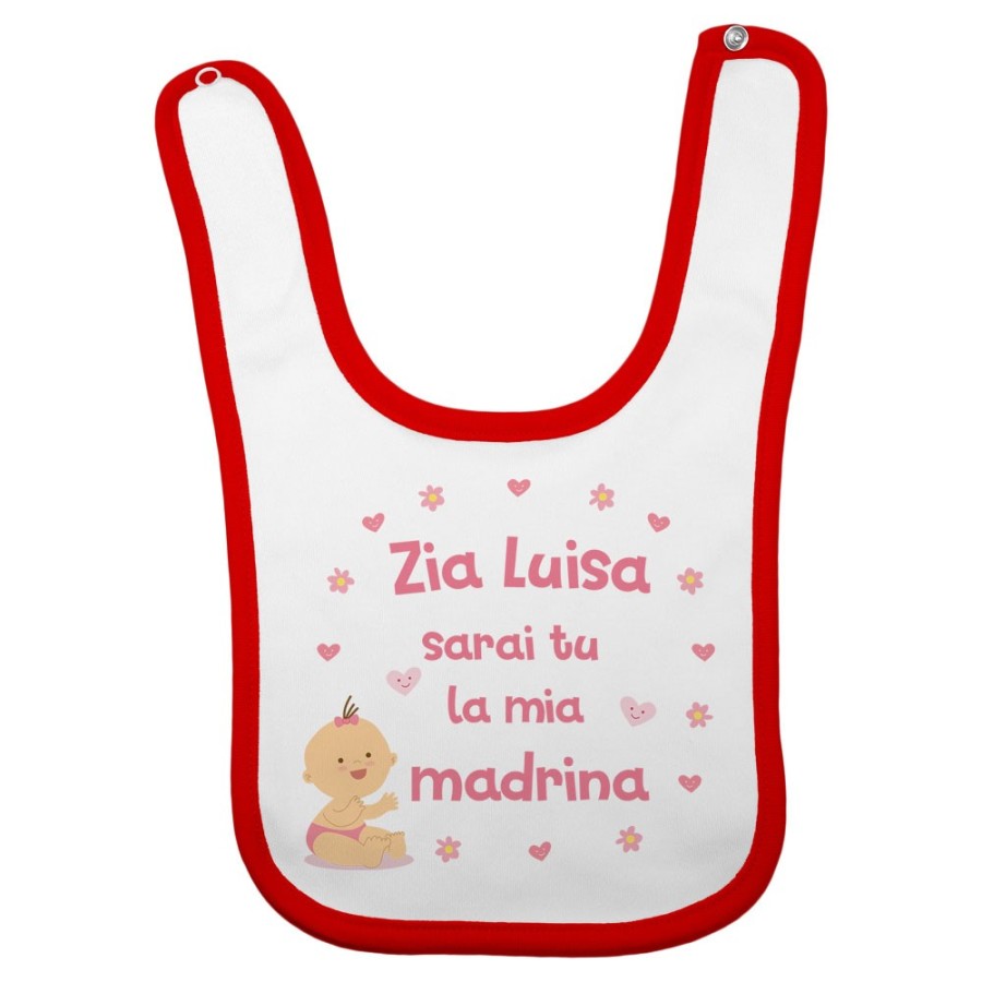Bavaglino neonato personalizzato  nome sarai tu il mio padrino Per gli zii