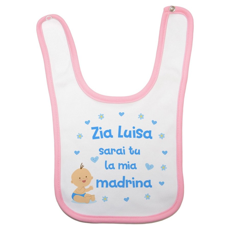 Bavaglino neonato personalizzato  nome sarai tu il mio padrino Per gli zii