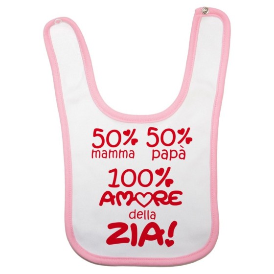 Bavaglino neonato 50% mamma 50% papà 100% amore di zio degli zii Per gli zii