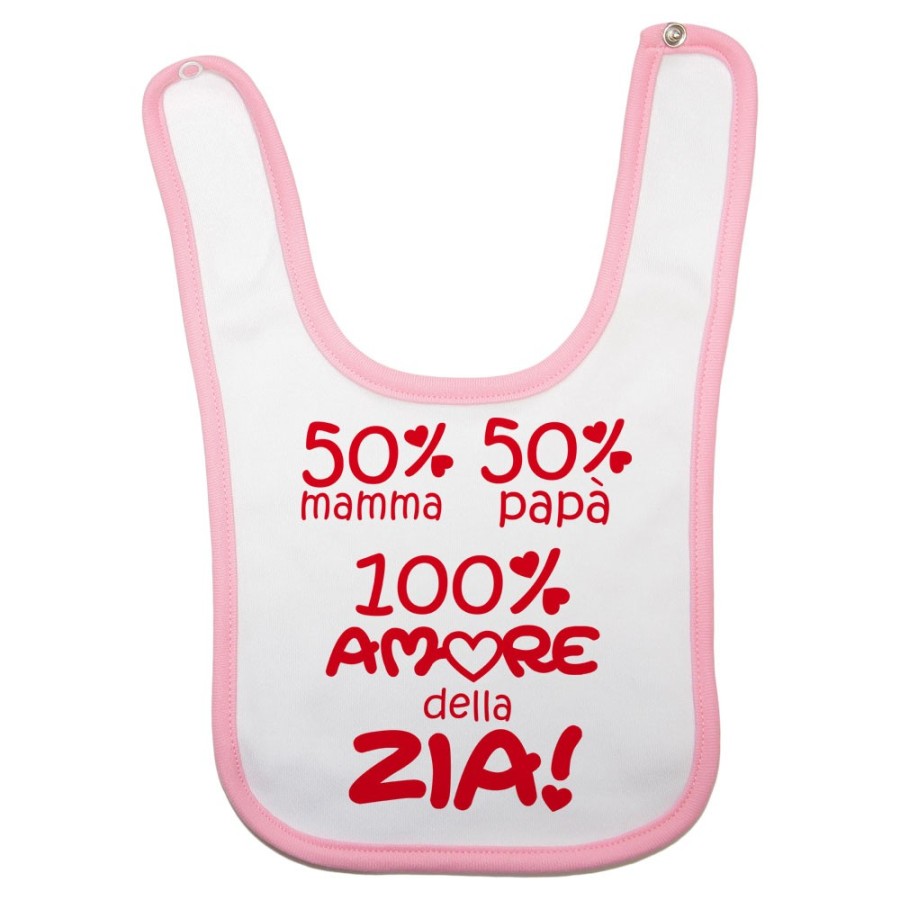 Bavaglino neonato 50% mamma 50% papà 100% amore di zio degli zii Per gli zii